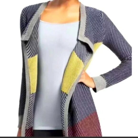 CABI Blanket Waterfall Cardigan Multicolor XS #467 EUC - Picture 1 of 5
